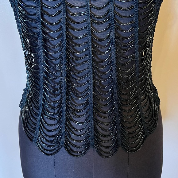 Debbie Shuchat Vintage Beaded Crochet Top SZ S - Picture 2 of 4